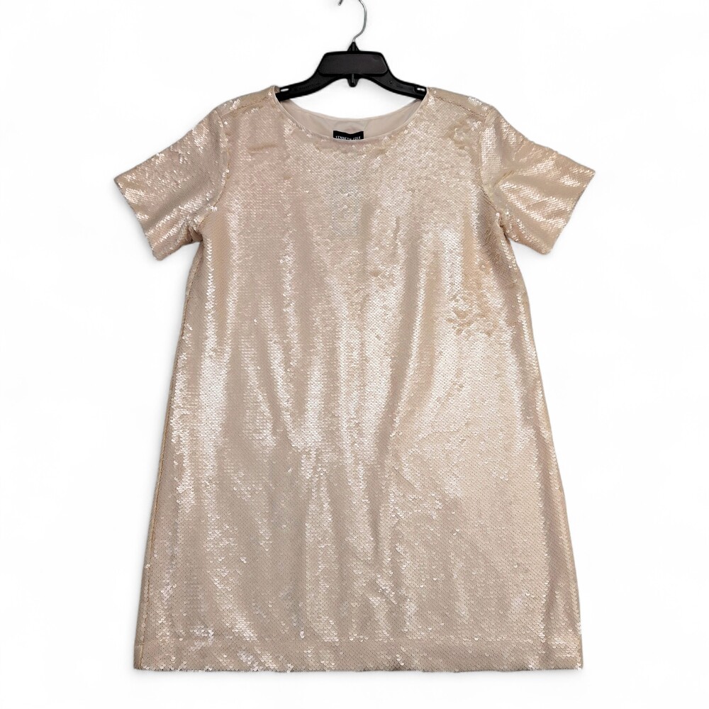Kenneth Cole Reaction Sequin Shift Dress Size M Blush/Champagne